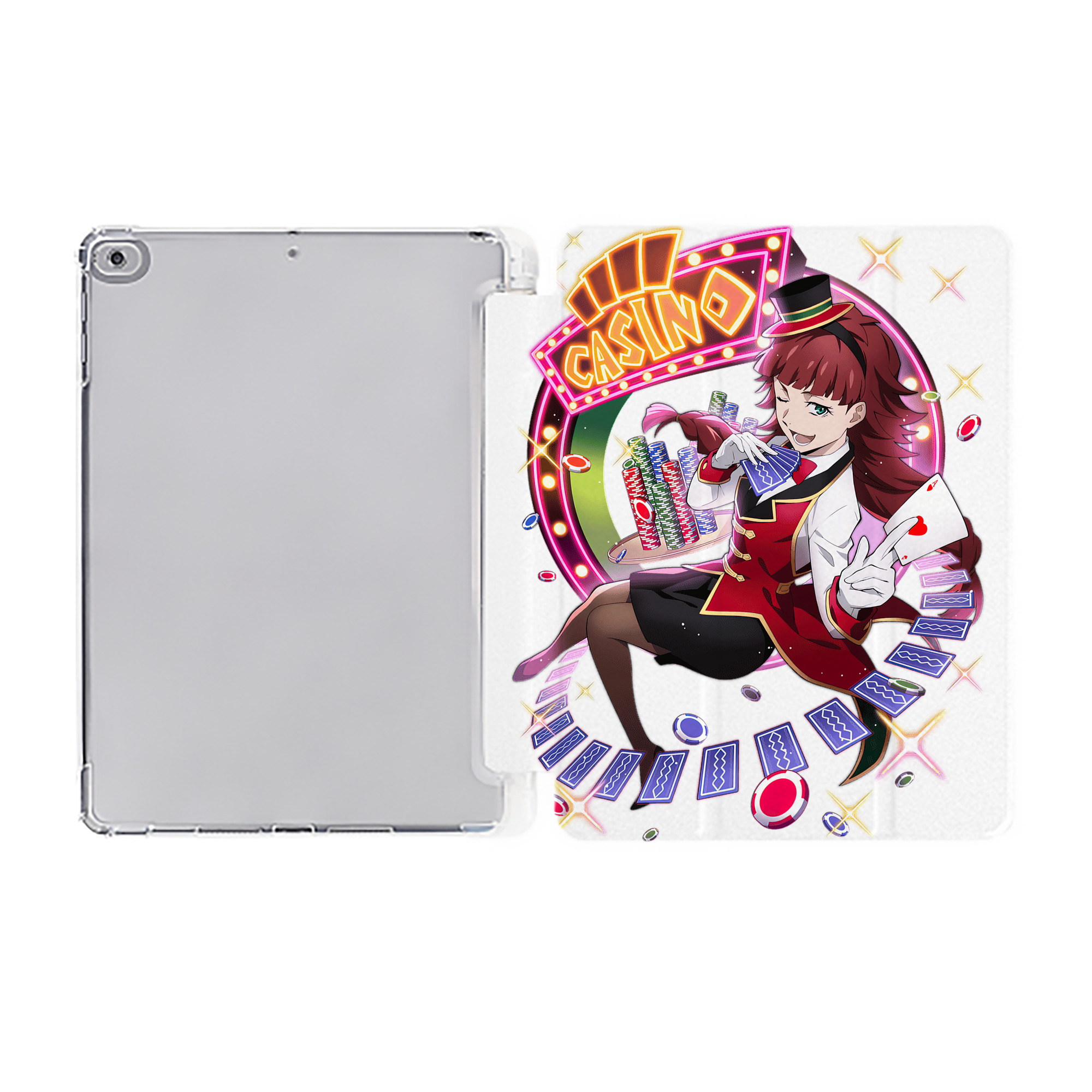（画像用） 文豪ストレイドッグス Bungo Stray Dogs IPad ケース ペン収納付き 三つ折りスタンド PUレザー×シリコン 対応機種9.5/10.5/10.9インチ